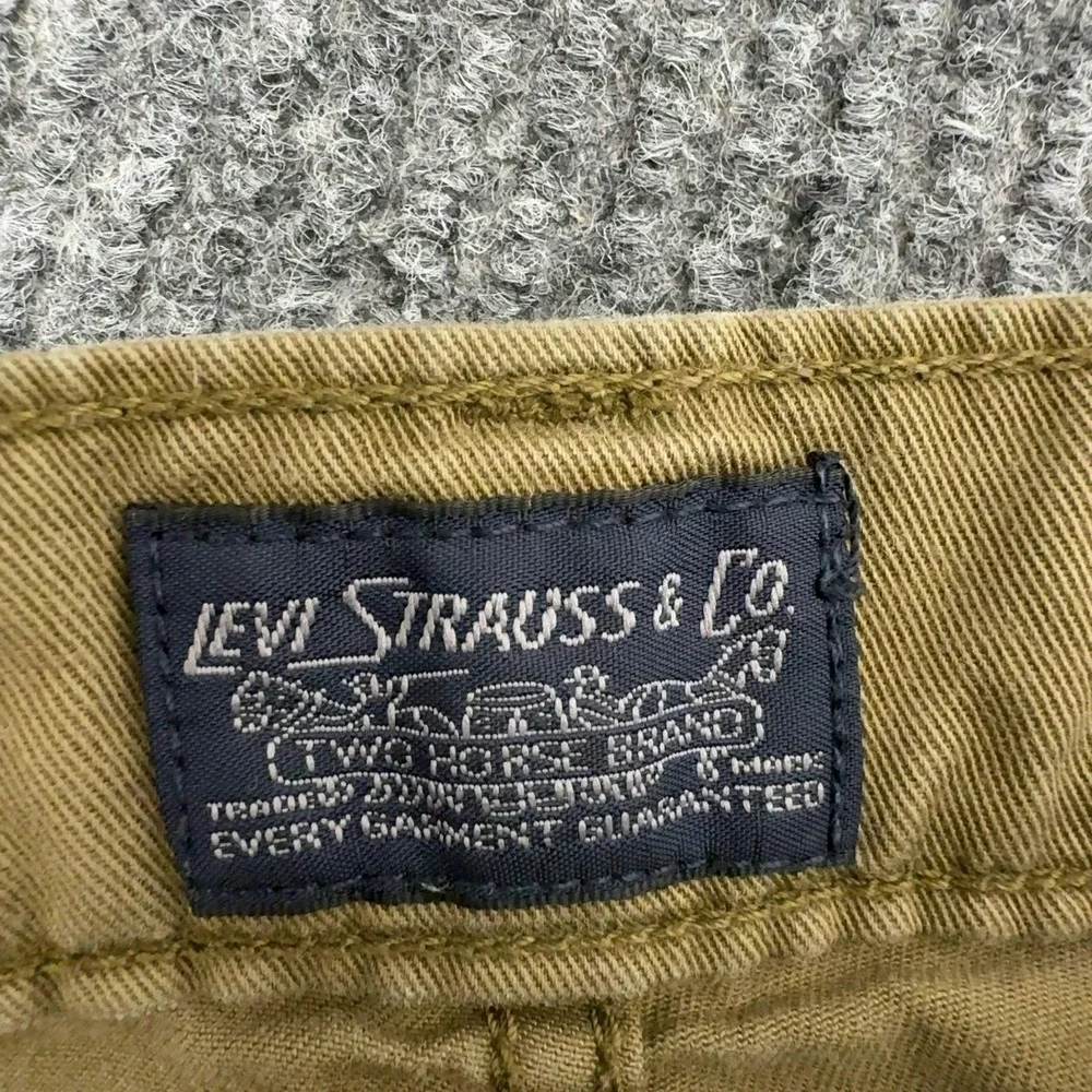 Levis Pants Mens 34x28 Khaki Cotton Stretch Chino Casual Classic